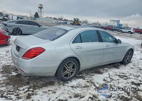 2016 Mercedes-Benz S 550 4Matic из США, поврежденный, VIN WDDUG8FB6GA229412